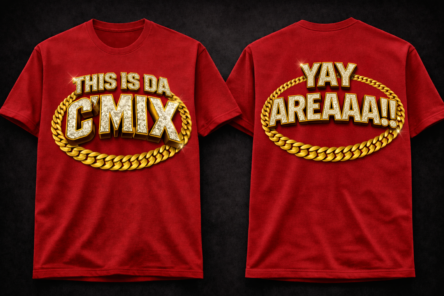 BAY ENERGY C’MIX TEE (RED & GOLD)