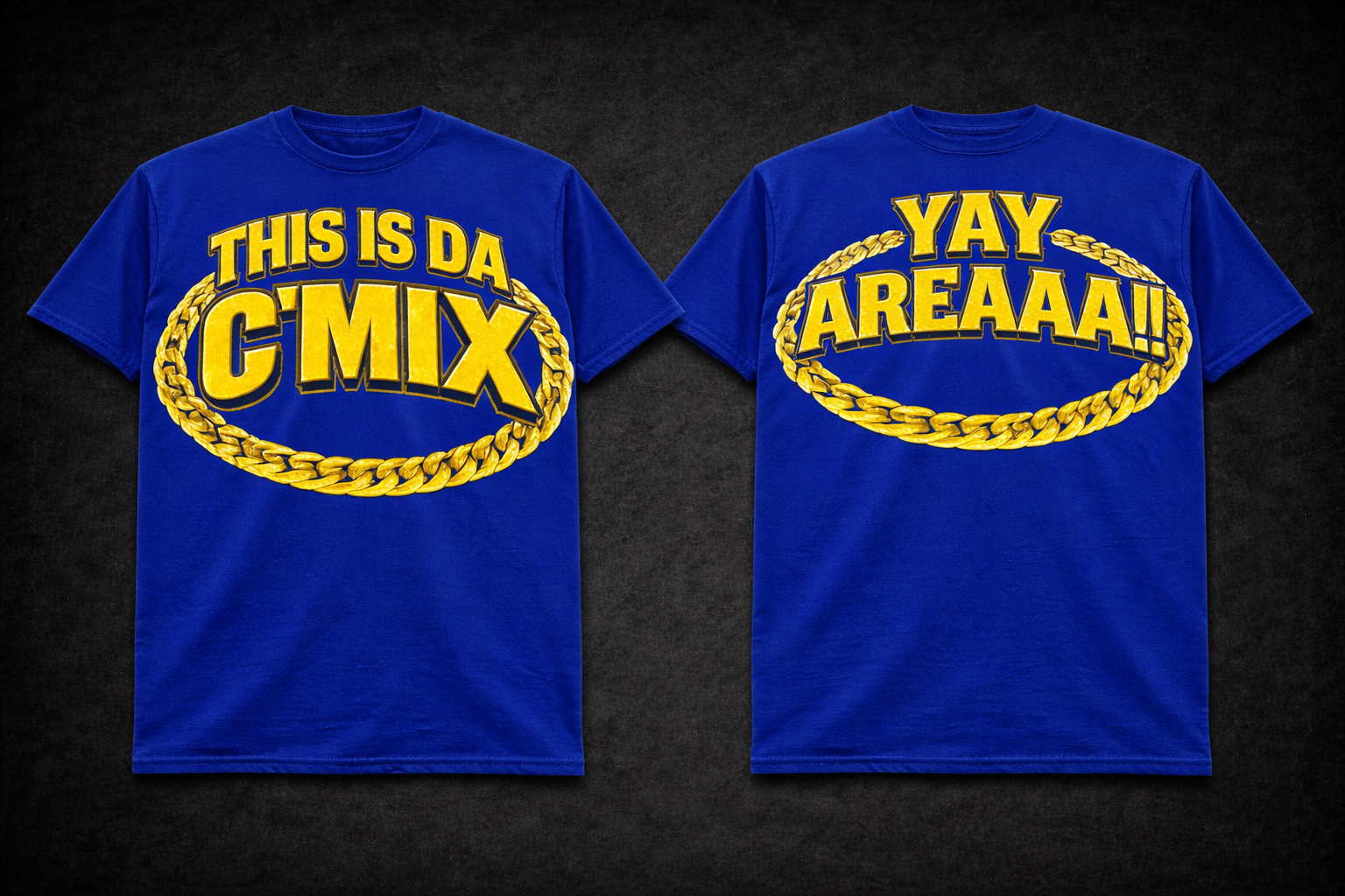 BAY ENERGY TEE (ROYAL BLUE & GOLD)